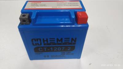 АКБ HEMEN ENERGY 12v 7a (CT1207.2) UTZ7S(MF) 113х70х102 обр.полярность
