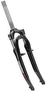 Вилка 26" SF-CR-8V50-VP, 1"x214мм резьб,аморт/V-brake/алюм/черная
