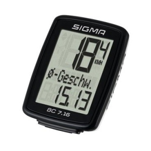 Велокомпьютер 4-007160 ВС 7,16 7функций черный SiGMA NEW