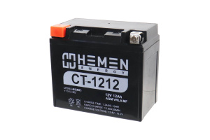 АКБ HEMEN ENERGY 12v 12a (CT1212) YTX12-BS 150х86х131  прямая полярность